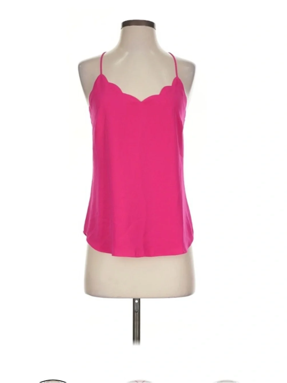 3 — J Crew Scalloped V-Neck Camisole Tops  in colors Pink, Blue, & Red  XL / 16
